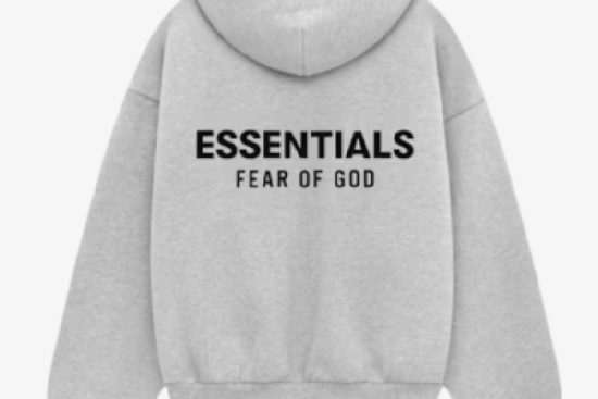 Fear of God Essentials Kids Fleece Hoodie Light Heather Gray