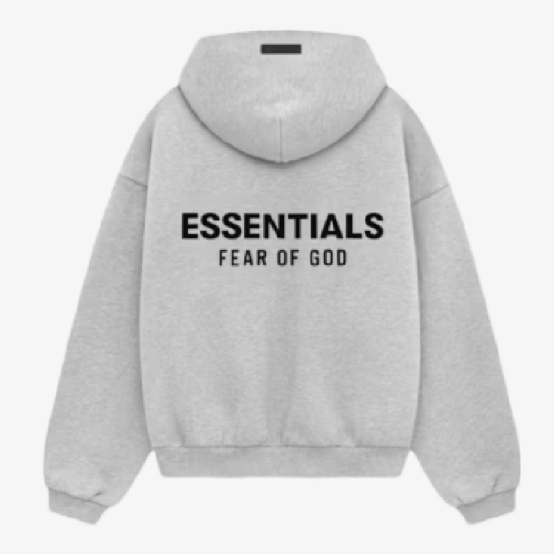 Fear of God Essentials Kids Fleece Hoodie Light Heather Gray