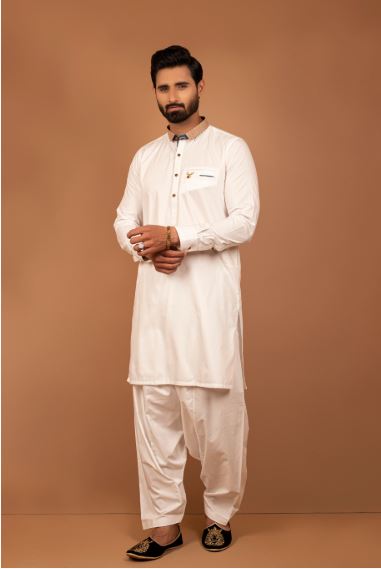 mens white shalwar kameez