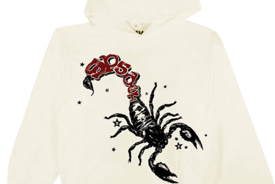 Sp5der x Mariah The Scientist Scorpion Hoodie Cream